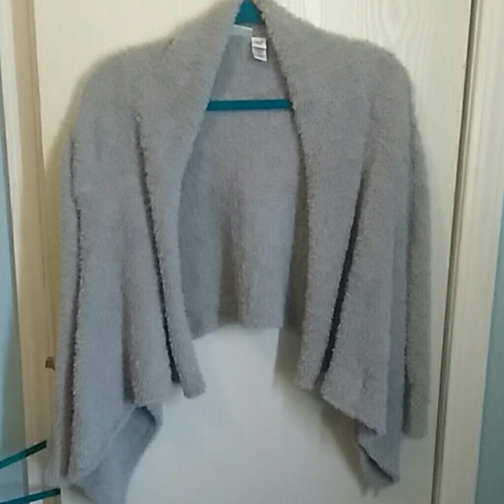 Cato girl grey fuzzy sweater